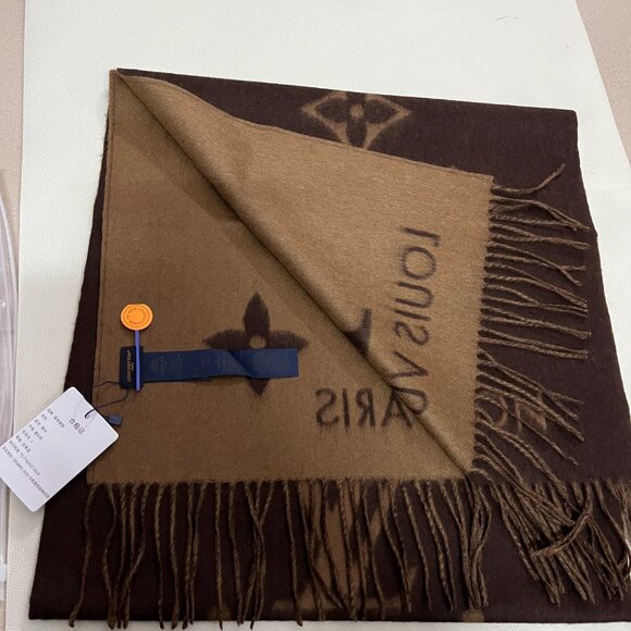 Louis Vuitton Dark Brown Monogram Scarf - Picture 2 of 6